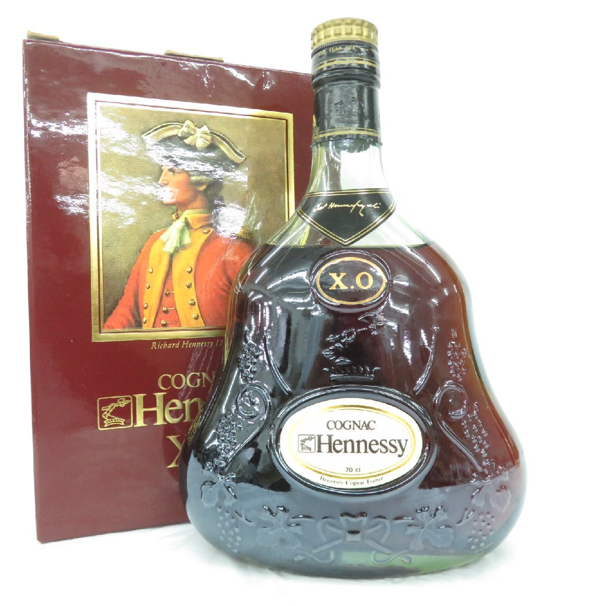 【未開栓】Hennessy ヘネシー XO 金キャップ グリーンボトル ブランデー 700ml 40% 箱付 ※目減り有 11351665 0821