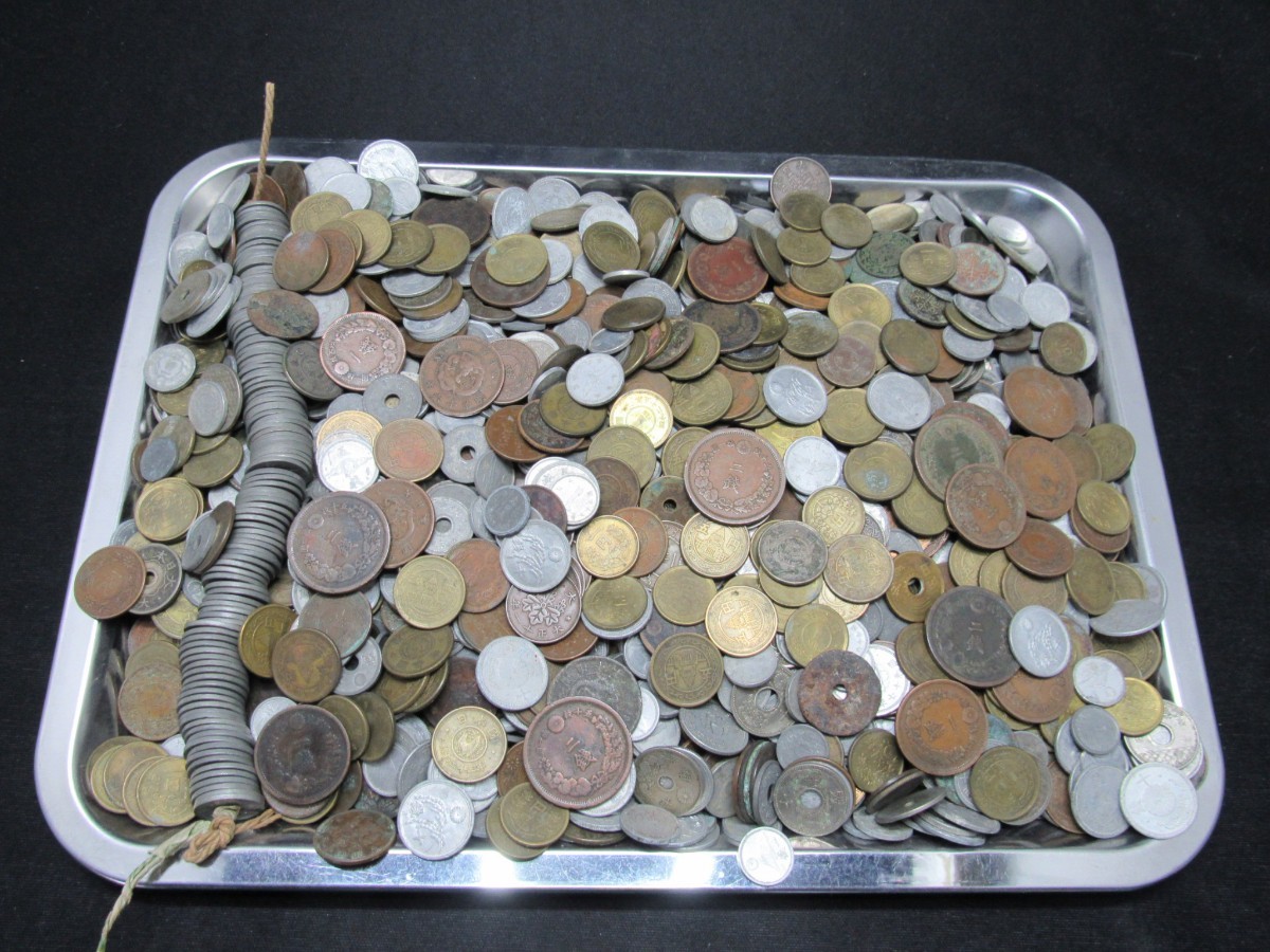 【約4㎏古銭まとめ】(#01070)古銭 古銭まとめ 古銭まとめて 硬貨 硬貨まとめ 硬貨まとめて 銅貨 一銭銅貨 二銭銅貨 銅貨まとめ 骨董