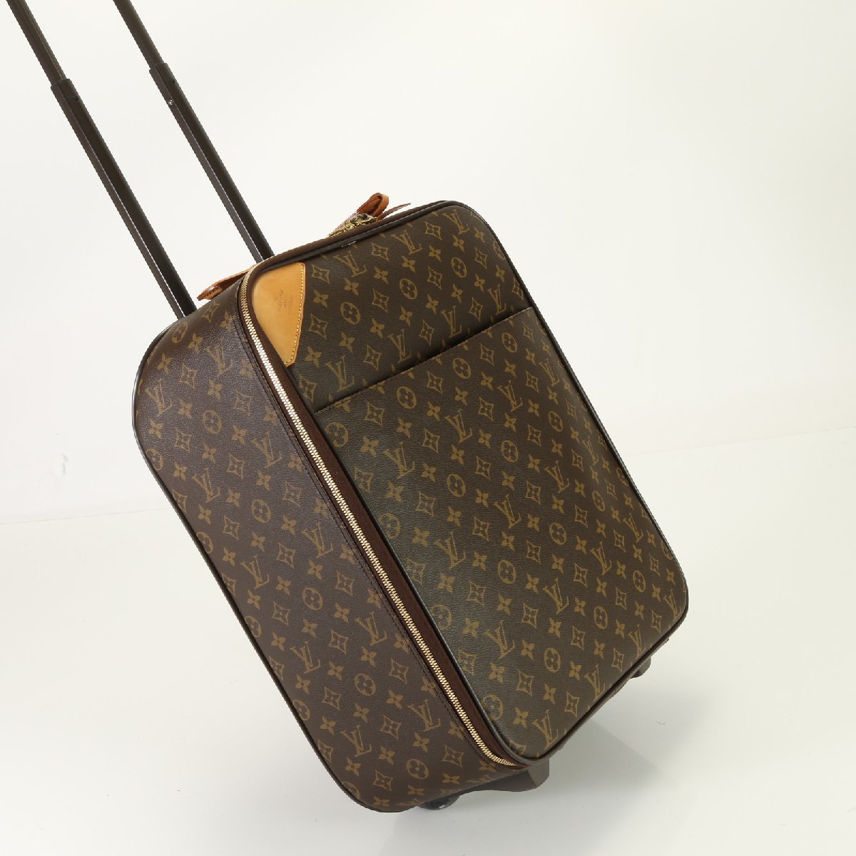 1円 美品 ルイヴィトン モノグラム ペガス45 M23293 キャリーケース ボストン バッグ 出張 旅行 機内持ち込み可 レザー メンズ AET J14-2