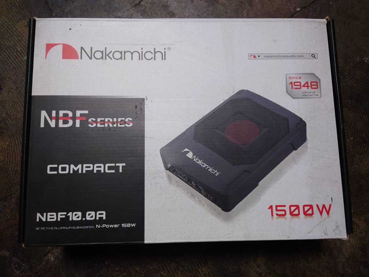 Nakamiti NBF 10.0A パワーアンプ内蔵10インチ(25cm)サブウーファー　最大出力1500W
