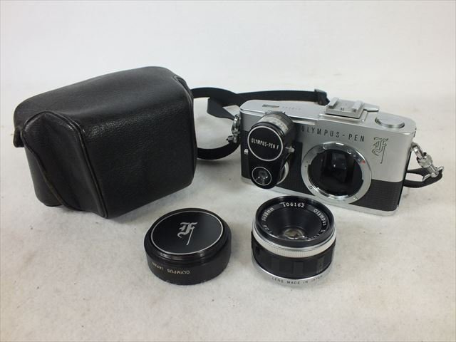 ★ OLYMPUS オリンパス PEN F フィルム一眼レフ 2.8 38mm ソフトケース付き 中古 現状品 230801C9233