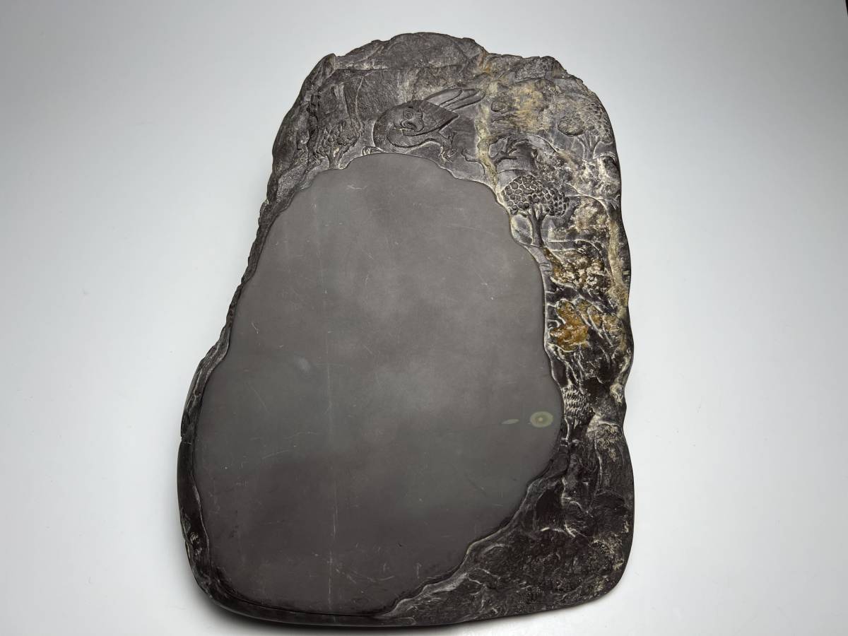 古硯清代老坑唐硯端渓 端渓硯古玩希少物 老坑仔巖極品龍雲古端渓硯石