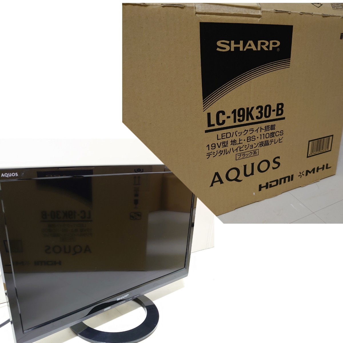 シャープ 19V型 液晶 テレビ AQUOS LC-19P5-B ハイビジョン 外付HDD 
