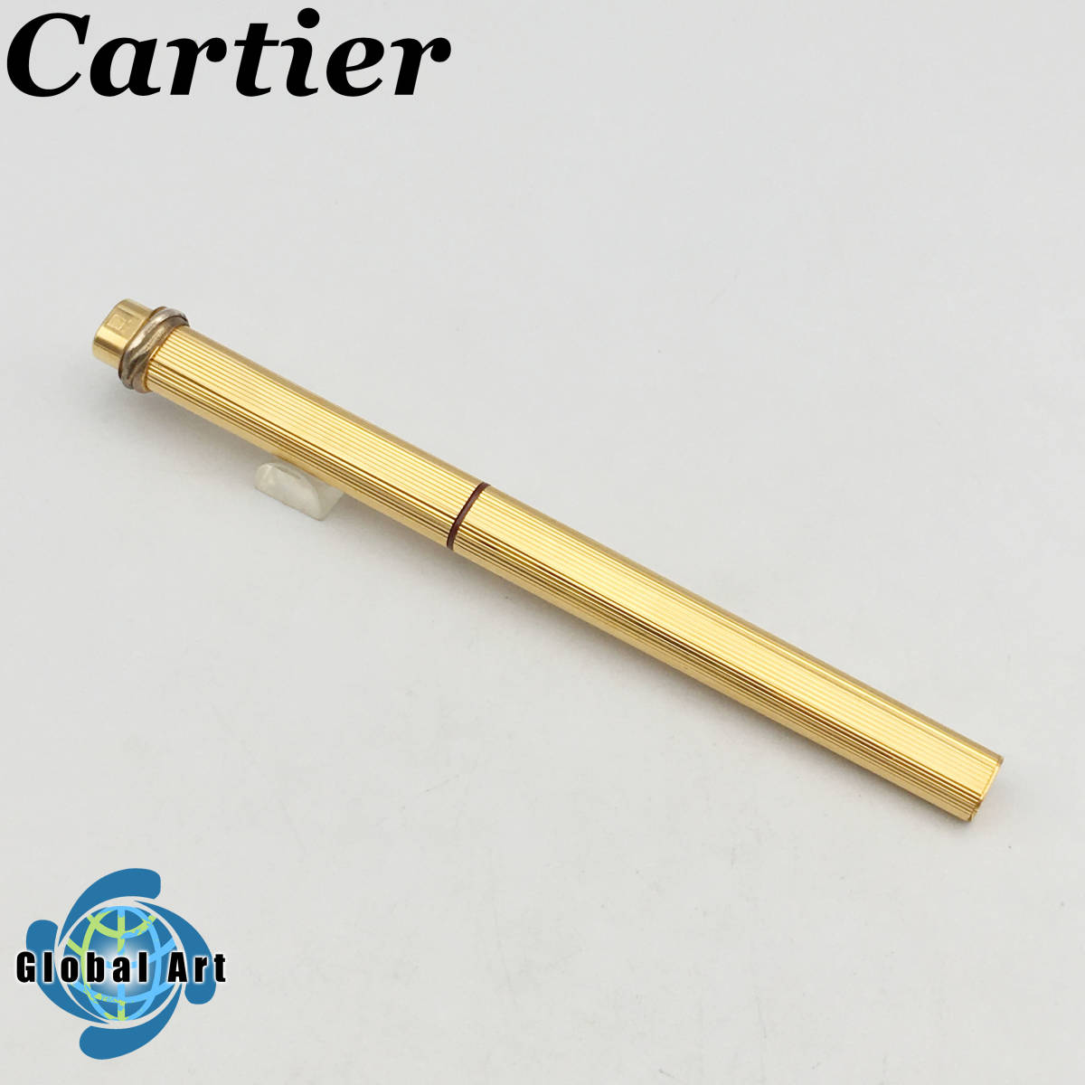 ★D08239/Cartier カルティエ/ボールペン/トリニティ/キャップ式/ゴールド/動作未確認
