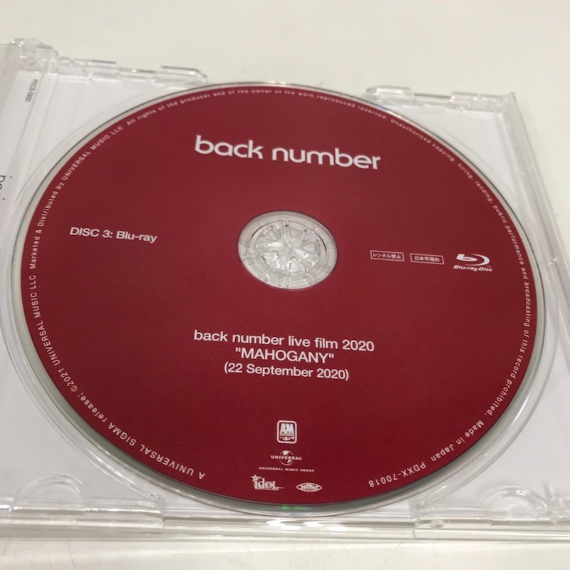back number 黄色 FC限定 Blu-ray バックナンバー BACK NUMBER