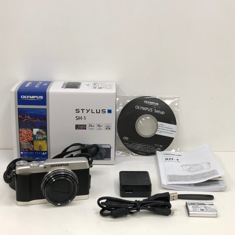 【ジャンク】OLYMPUS STYLUS SH-1 スタイラス デジタルカメラ オリンパス シルバー 230818PT190008