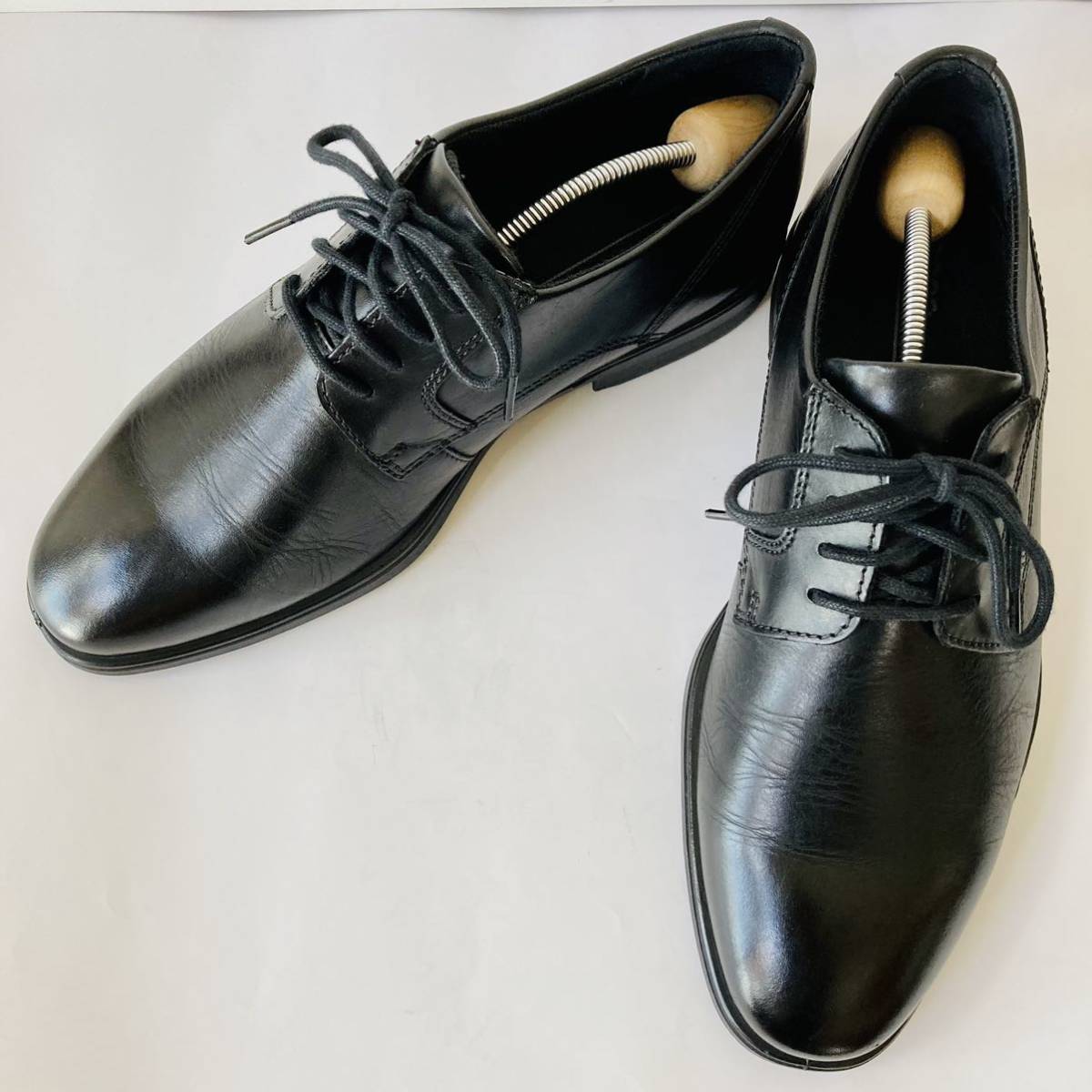 ecco エコー QUEENSTOWN 黒 プレーントゥ 25.5cm 除菌・消臭済み 