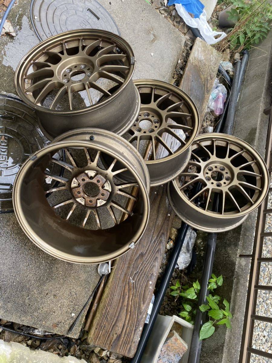 レイズ rays ボルクレーシング SE37 PCD100 5穴 17×7.5J ＋48 ゴールド  