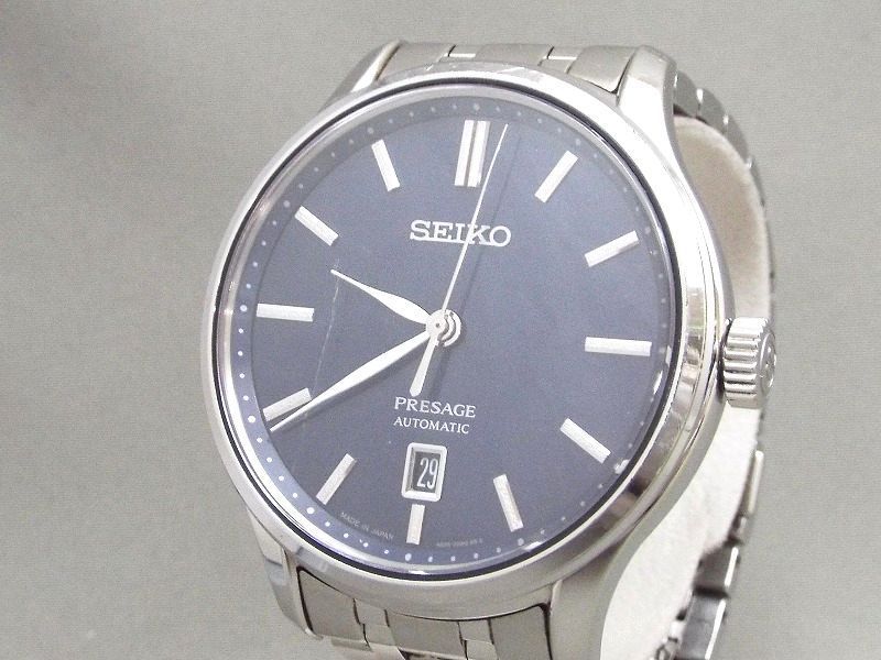 1円〜! SEIKO/セイコー PRESAGE/プレサージュ 自動巻き デイト メンズ
