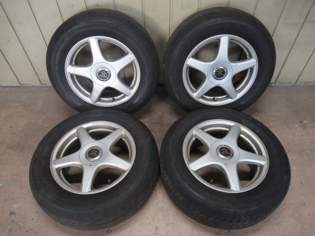 Prenova N-5 5穴マルチピッチ ホイール4本セット タイヤ付き ブリヂストン 215/65 R16 ECOPIA PRV 管理23D0815F