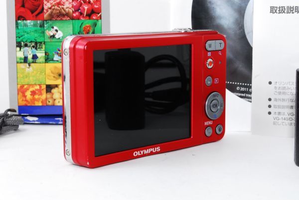 極美品OLYMPUS ☆実用美品☆ オリンパス OLYMPUS VG-120 レッド