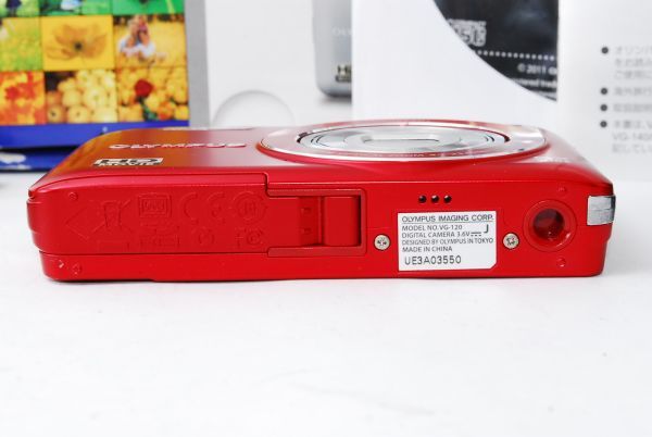 極美品OLYMPUS ☆実用美品☆ オリンパス OLYMPUS VG-120 レッド