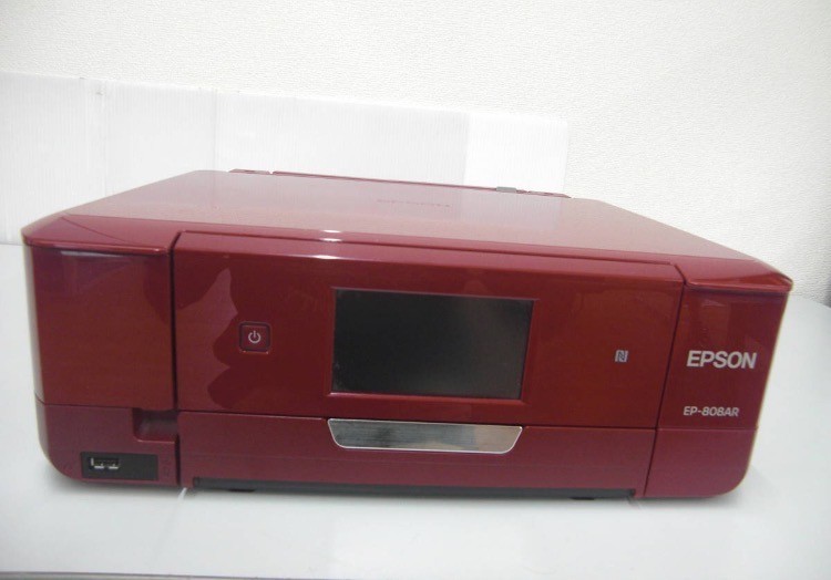 EPSONカラリオインクジェット複合機 EP-808AR レッドカラー16年製