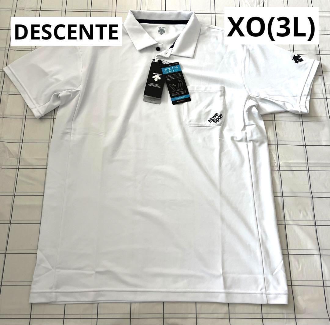 DESCENTE デサント ポロシャツ 半袖 白 DMMTJA71 新品 XO 3L 【公式
