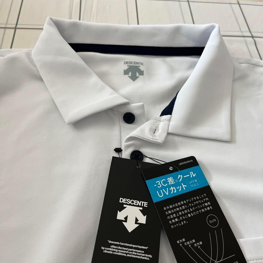 DESCENTE デサント ポロシャツ 半袖 白 DMMTJA71 新品 XO 3L 【公式