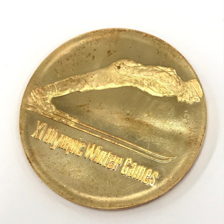 K18 第11回札幌オリンピック冬季大会記念 金メダル 750刻印 総重量26.8