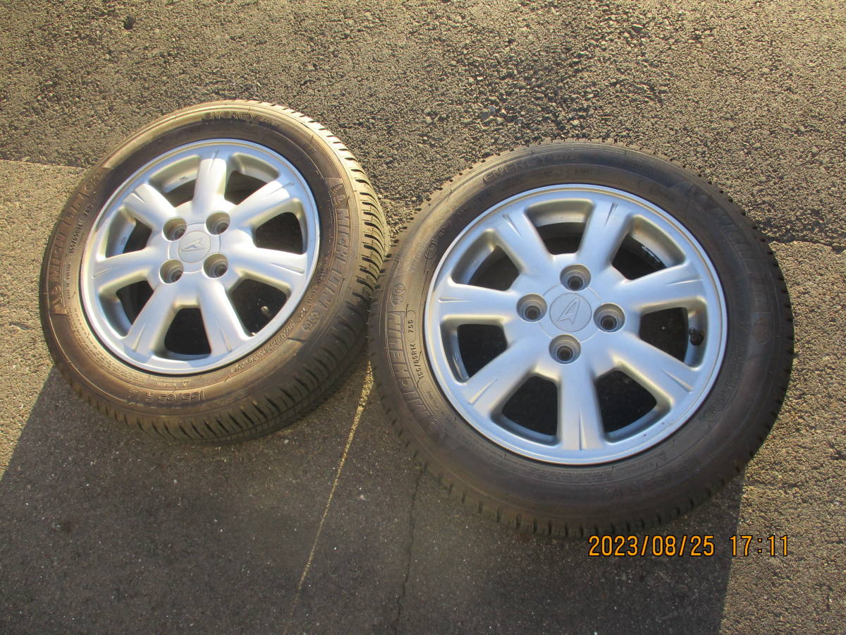 155/65R14 ミシュラン 2019年＆ダイハツ純正アルミ4穴【 14X4.5J 45 】