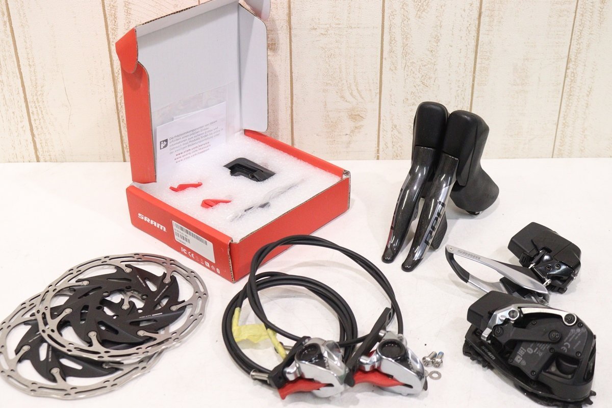 ★SRAM スラム RED e-TAP AXS 2x12s 電動ワイヤレス 油圧ディスク 4点グループセット 美品