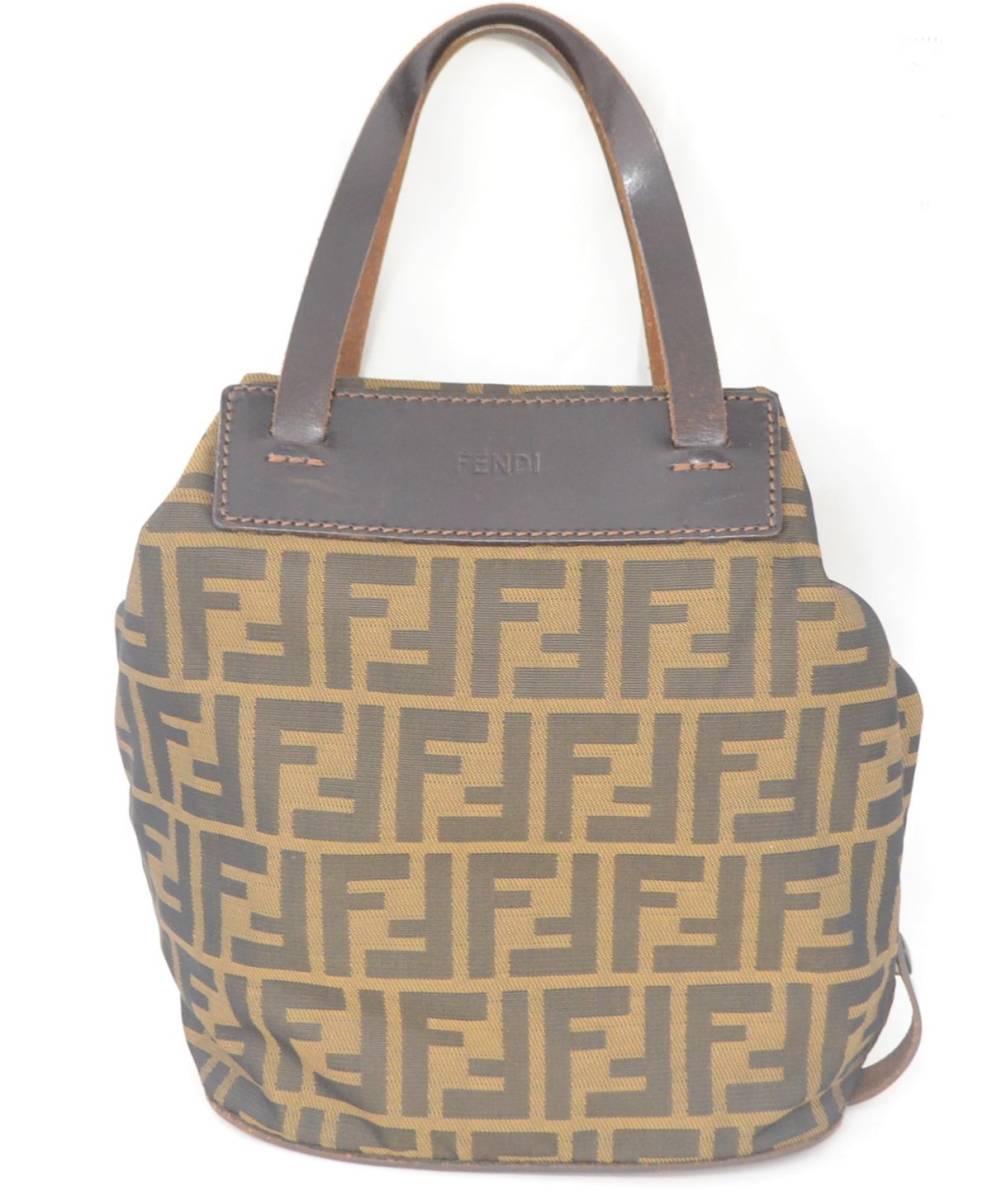 H★限定入荷☆②FENDI フェンディ 15822-1-008 ズッカ柄 茶色 ハンドバッグ★