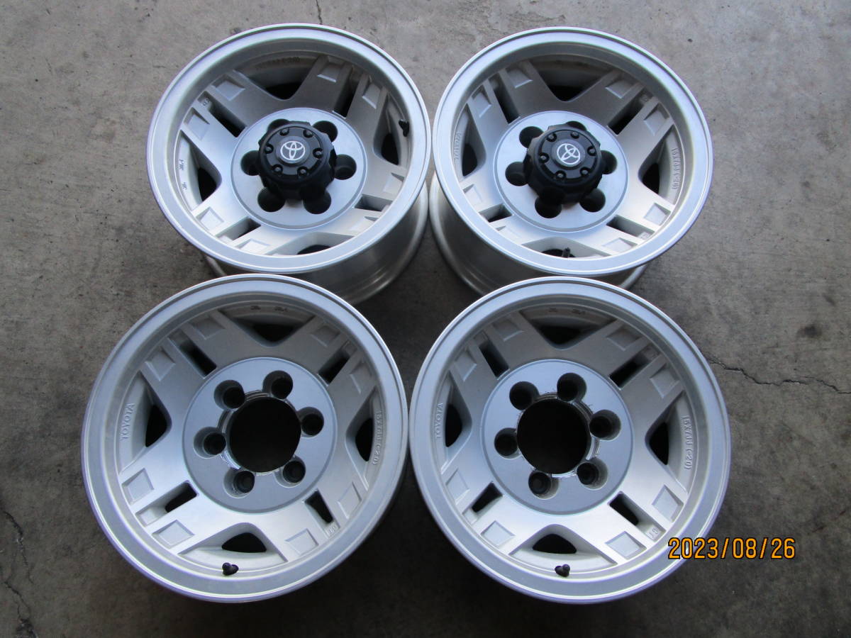 ランクル.７０系ワイド純正アルミ、７．０J／P１３９．７／－２０、当時物.目立つ傷無し.４本格安出品