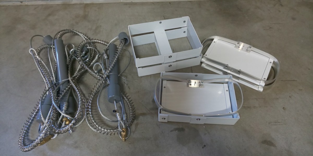 動画有り くくり罠 押しバネ 3組セット、規制15㎝ 、弁当箱 