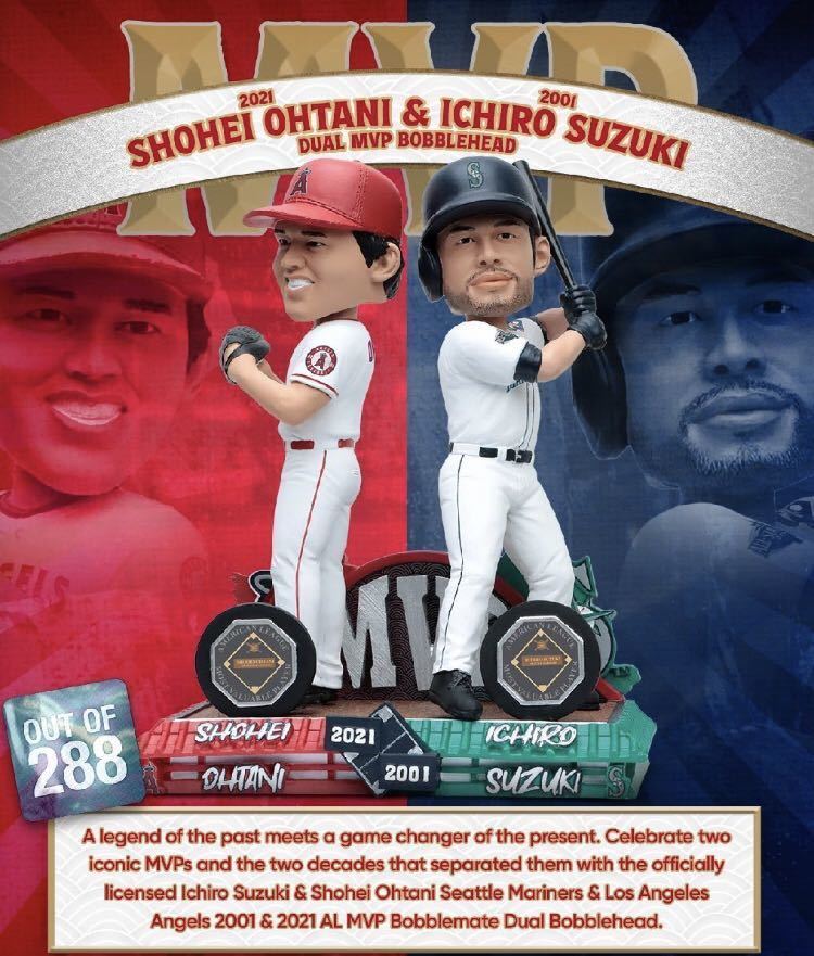 ☆即完売☆ 288個限定 大谷翔平 イチローFOCOボブルヘッド フィギュア 