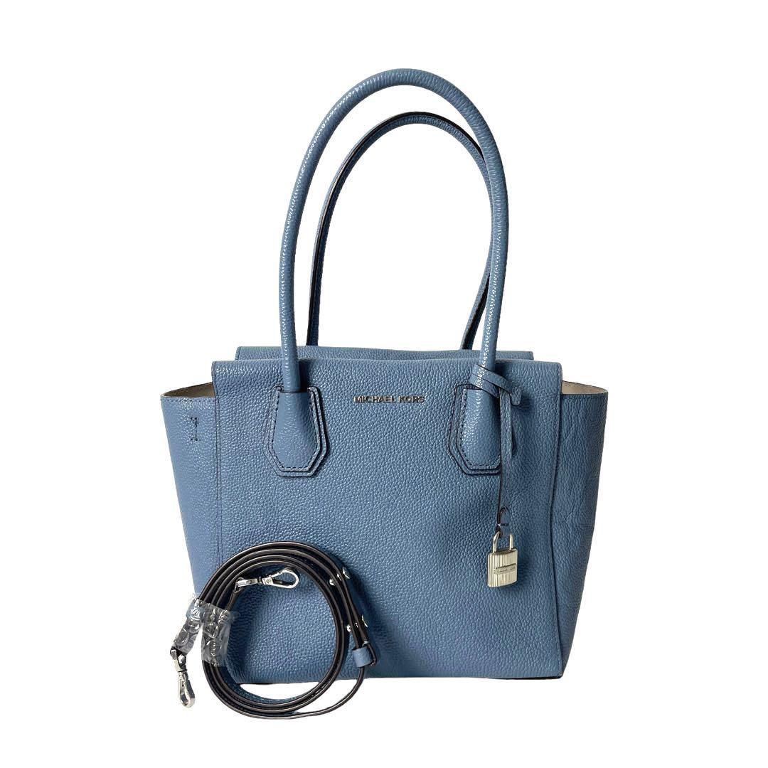 美品】マイケルコース 水色 2WAY ハンドバッグ 春カラー MICHAEL KORS 