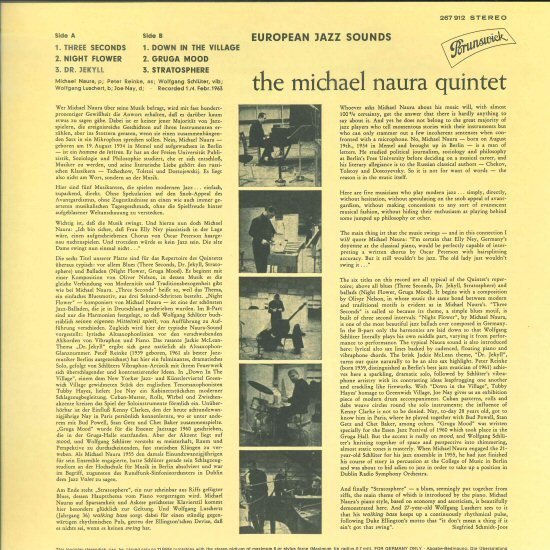 JAZZ Naura Michael NAURA EUROPEAN SOUNDS MICHAEL QUINTET ☆LP