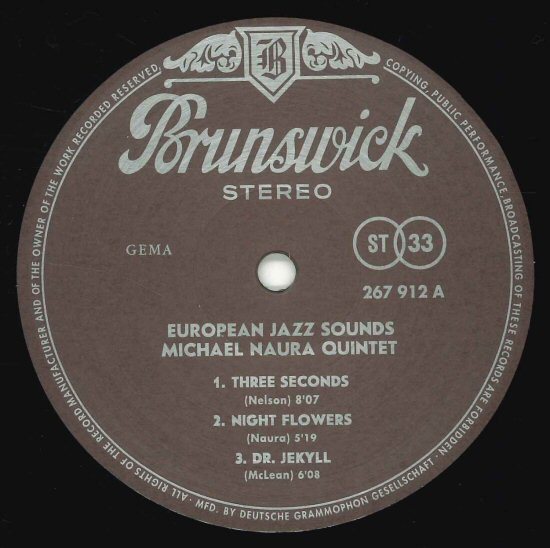 JAZZ Naura Michael NAURA EUROPEAN SOUNDS MICHAEL QUINTET ☆LP