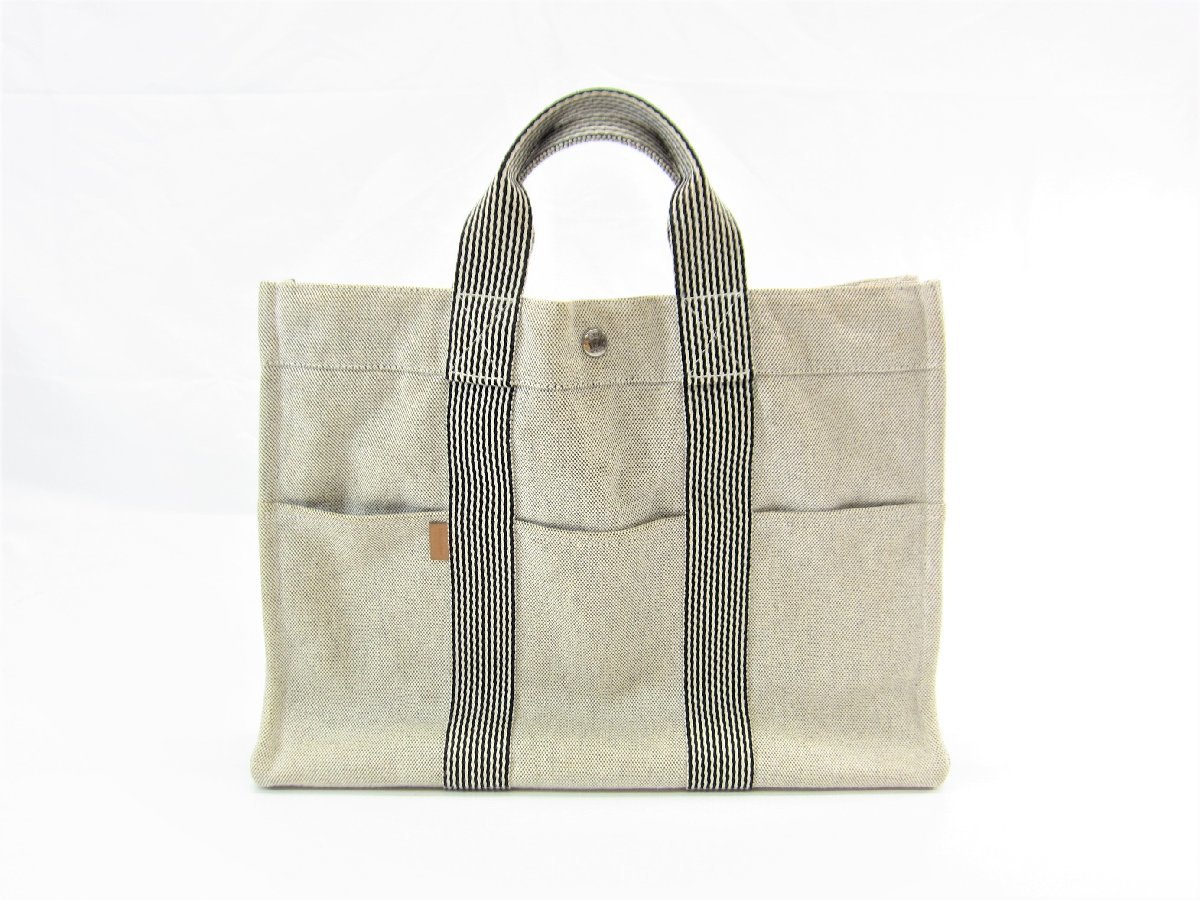 HERMES エルメス ニュー フールトゥ MM トートバッグ 鞄 キャンバス 