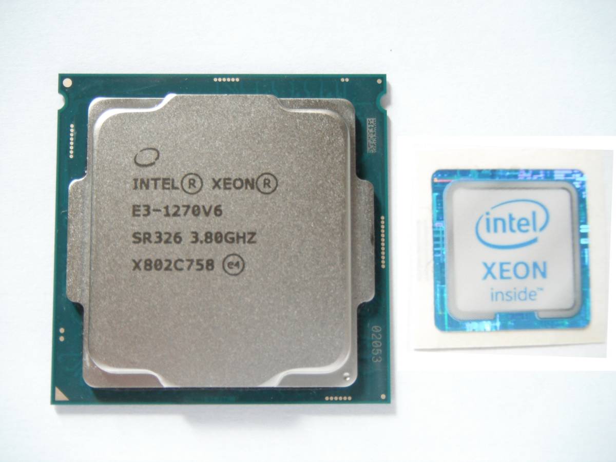 Intel Xeon E3-1270 V6 (3.80GHz～4.20GHz) Kaby Lake / LGA1151