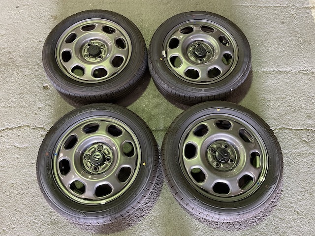 ☆C-7344 ハスラー純正15インチスチール ダンロップエナセーブ 165/60-15 2022年製造 室内保管☆