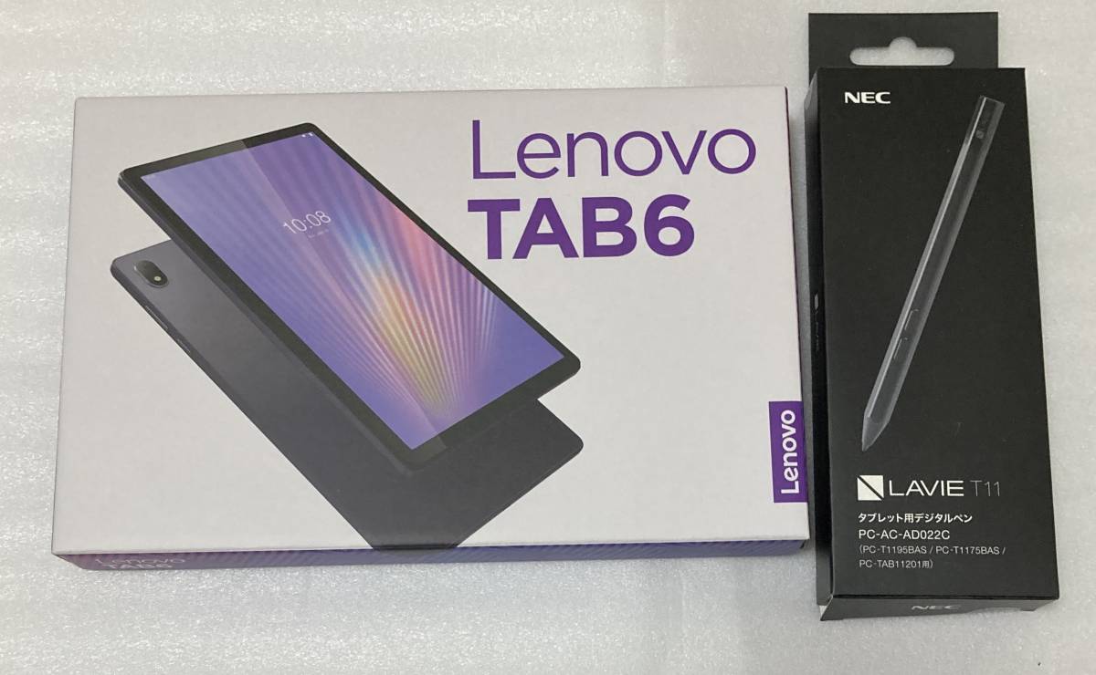 中古品】Lenovo TAB6（型番：A101LV、色：アビスブルー）※スタイラス