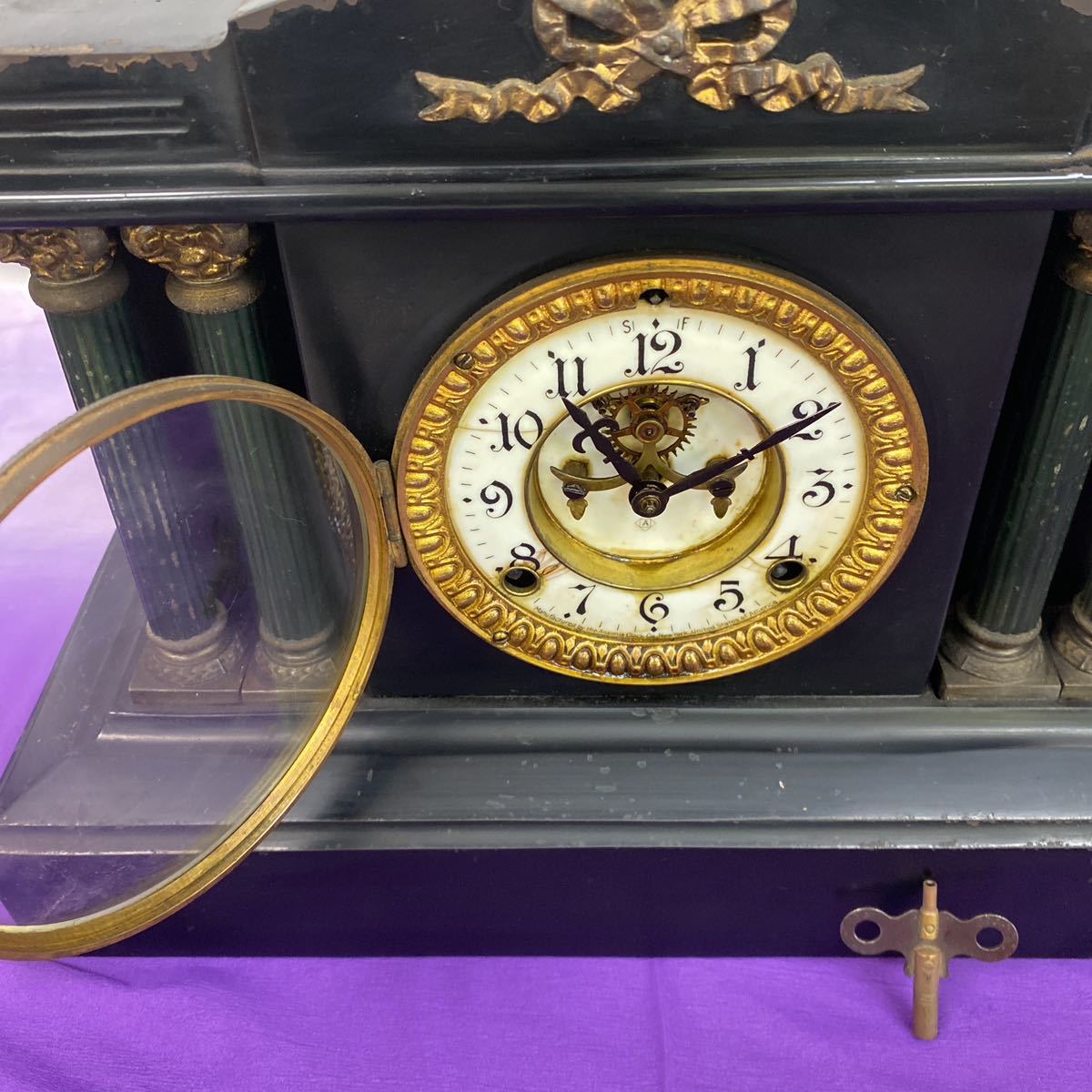 アンソニア 置時計 ゼンマイ式 アンソニア時計Ansonia clock ゼンマイ 