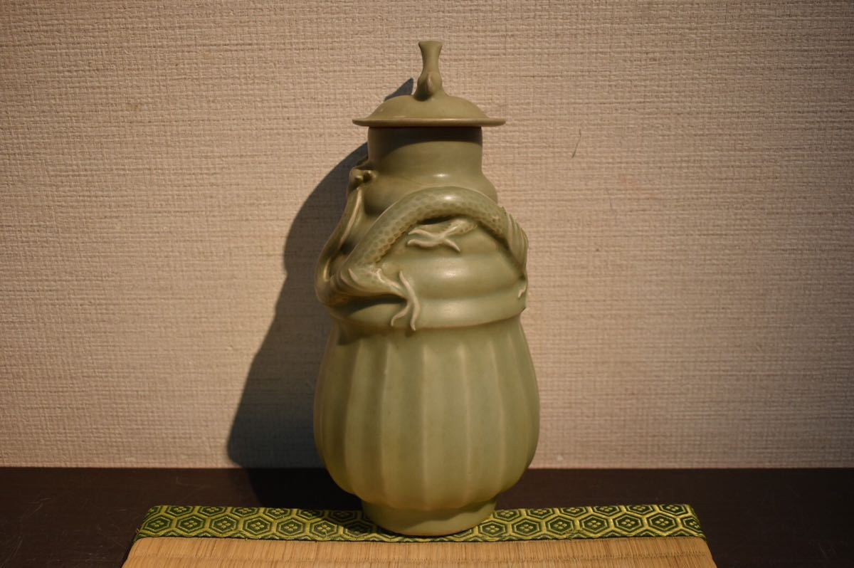 GEZ1015コレクター所蔵品時代 越州窯獅子壺 ⁄朝鮮美術 骨董 | GEY350