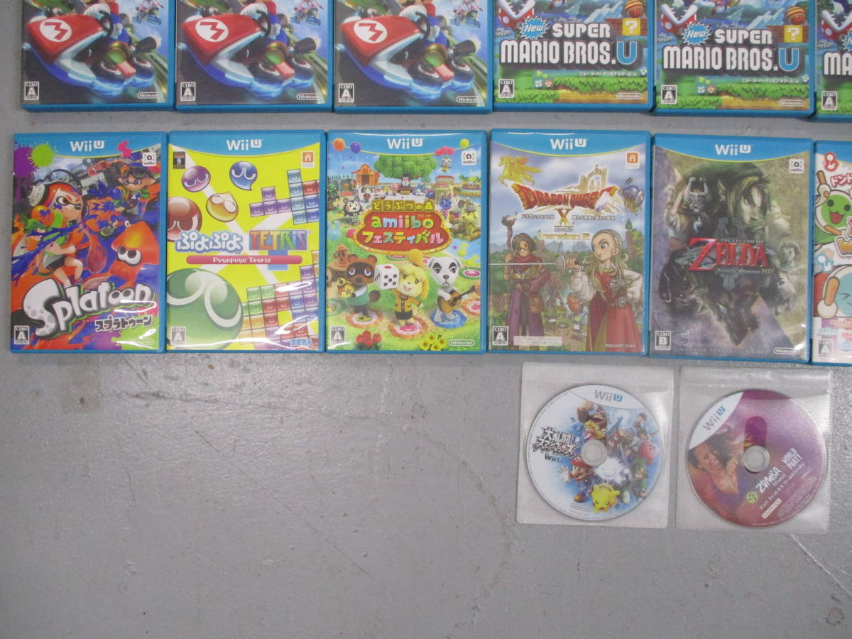 N400 棚6 現状品 WiiU ゲームソフト 22点セット NINTENDO WiiU マリオカート スプラ