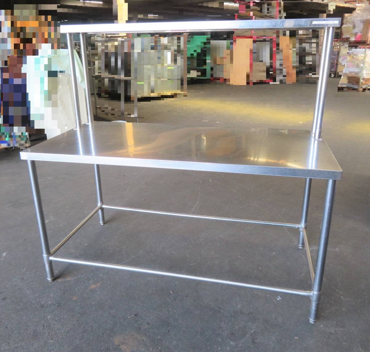 I-893)来店・引き取り限定☆ステンレス製 作業台1台☆W1500×D750×H800★厨房機器・業務用・調理台☆中古品