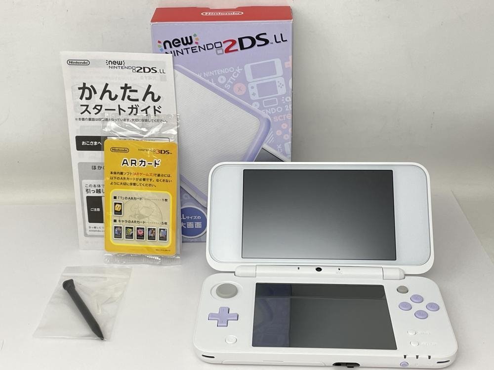 U604【美品】 Nintendo 2DS LL ニンテンドー 本体 ホワイト×ラベンダー