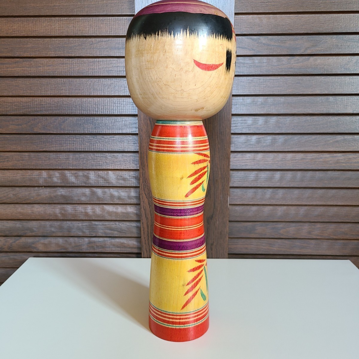 本田亀寿 弥治郎 大きな 伝統こけし 昭和レトロ 80s 工芸品 民芸品 お