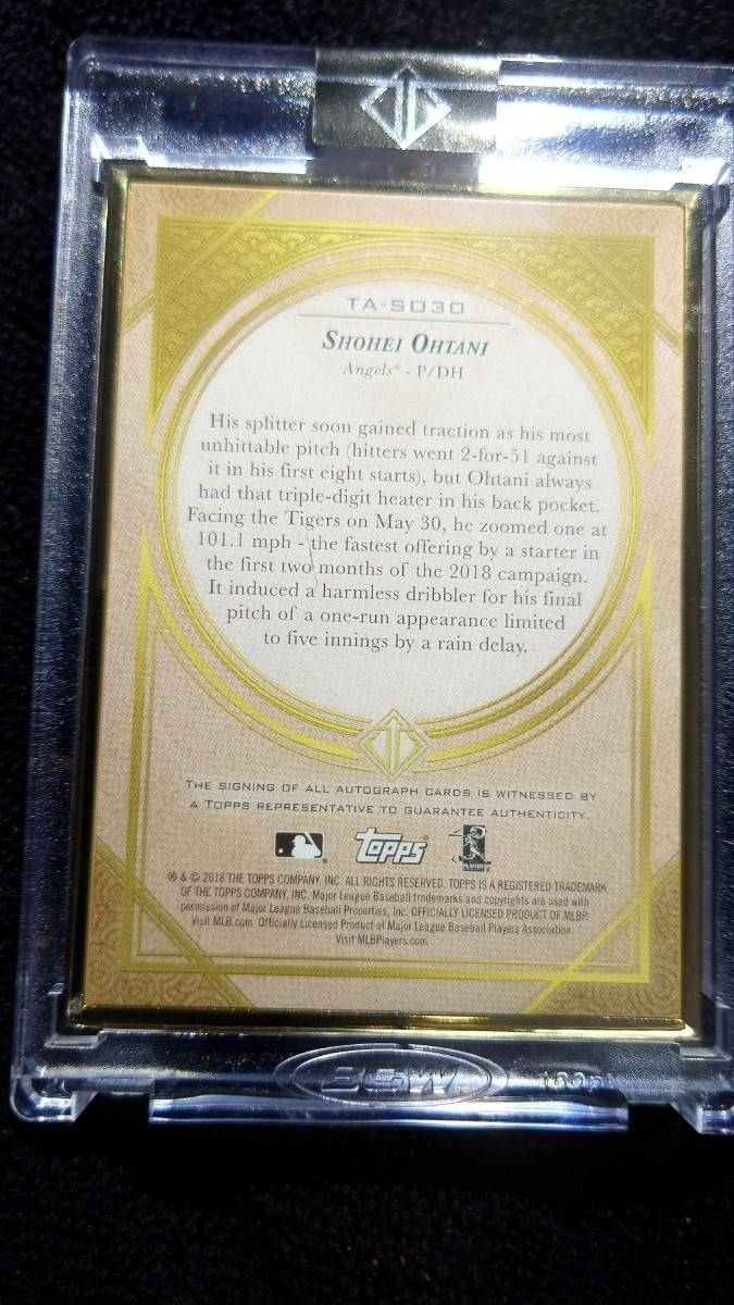 2018. TOPPS. TRANSCENDENT. SHOHEI OHTANI（大谷翔平） 1of1（1枚