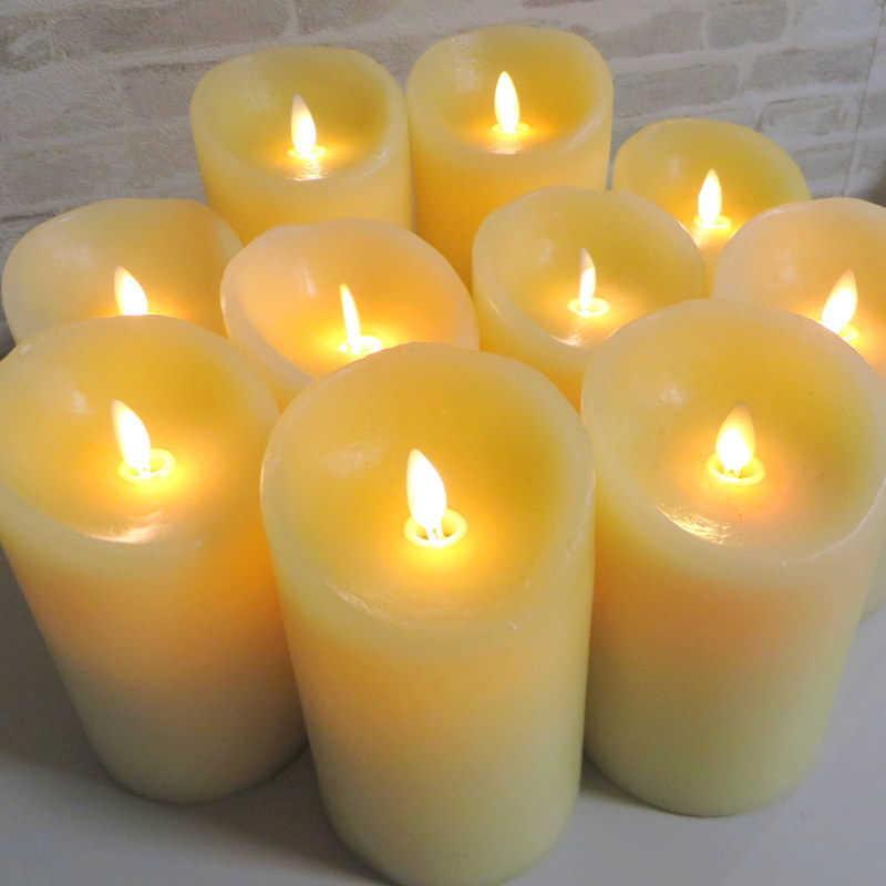 LUMINARA LEDキャンドルまとめ 10個セット LM101-IV 訳あり品 オーシャンズブリーズ 電池式 インテリア 演出 アイボリー ルミナラ W8482S☆