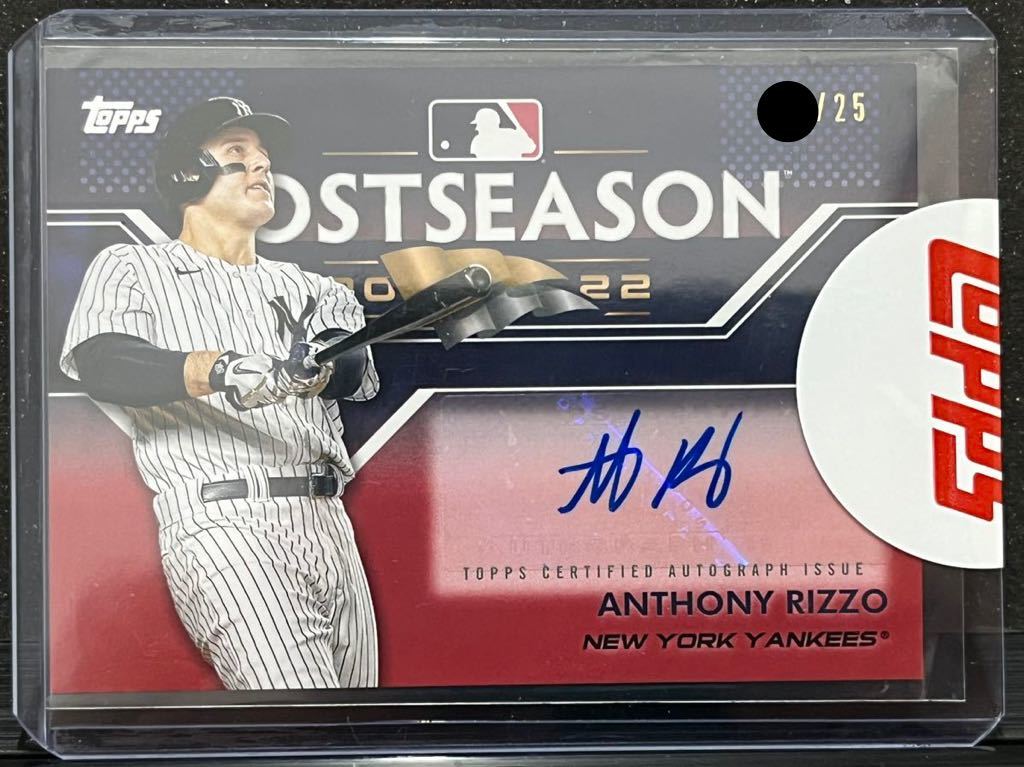 2023 Topps Postseason Performance Autograph Red Anthony Rizzo 25枚限定 アンソニー リツォ 直筆 サイン auto