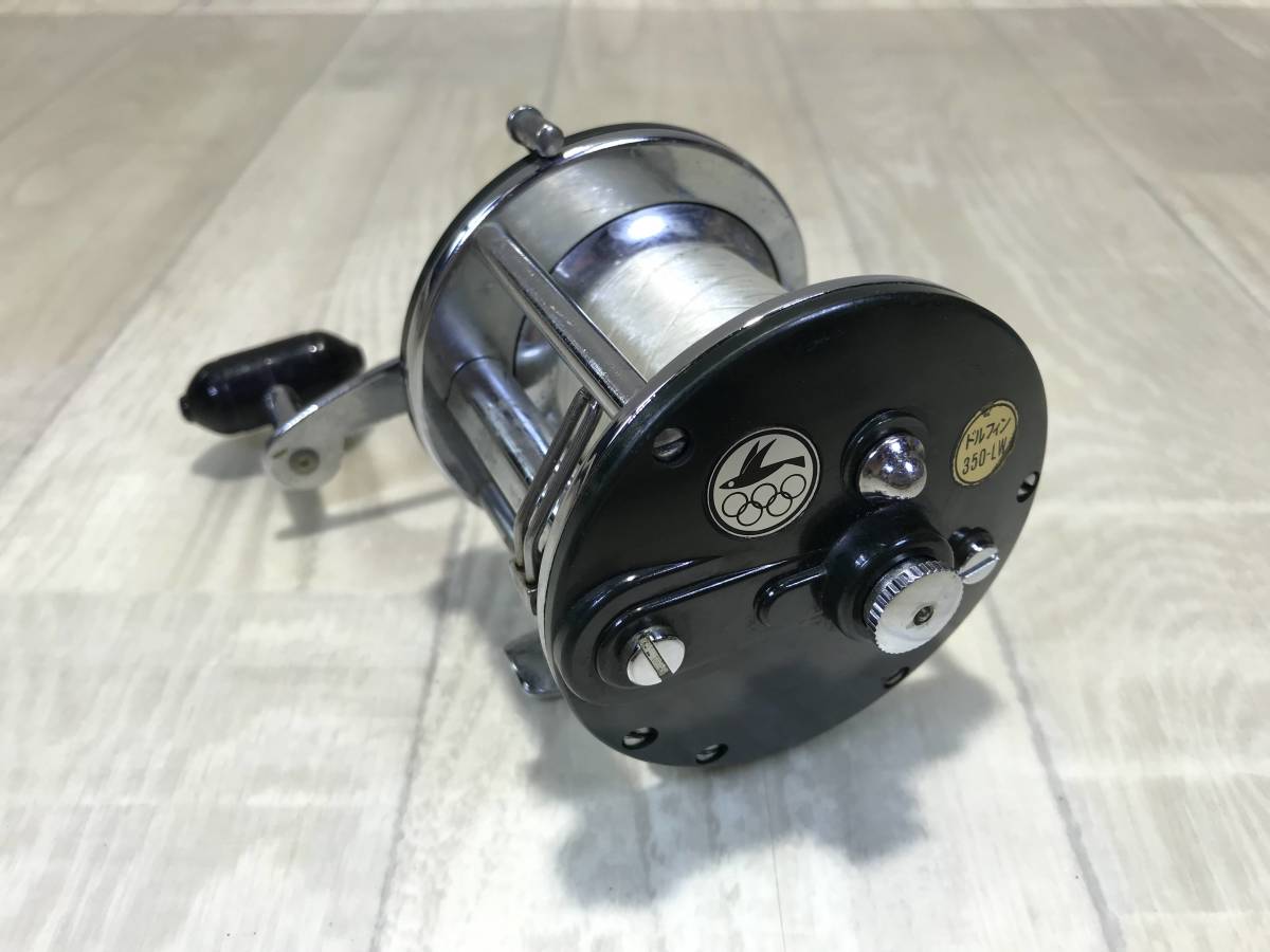 ☆ OLYMPIC オリムピック リール ドルフィン 両軸リール 釣り 350-LW 【 動作確認済/ 現状品 】 （PN-3I3） ☆