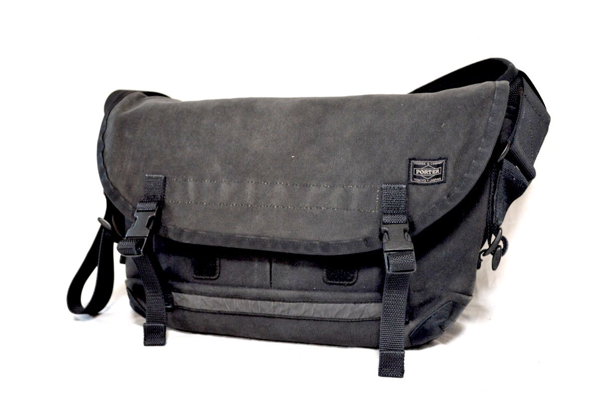 1円●ポーター●ショルダーバッグ●クロスボディバッグ●ブラック 黒 キャンバス ロゴ 吉田カバン 通勤通学