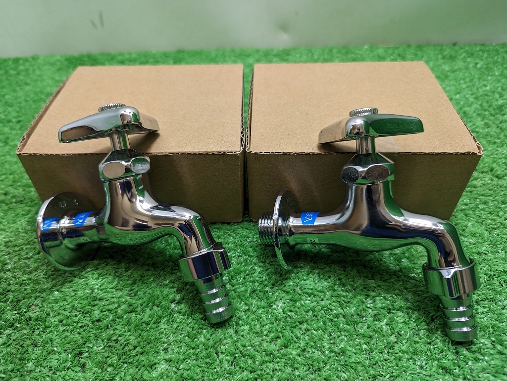 未使用品 LIXIL リクシル カップリング付横水栓(逆止弁付) LF-15-13-CV 2個セット