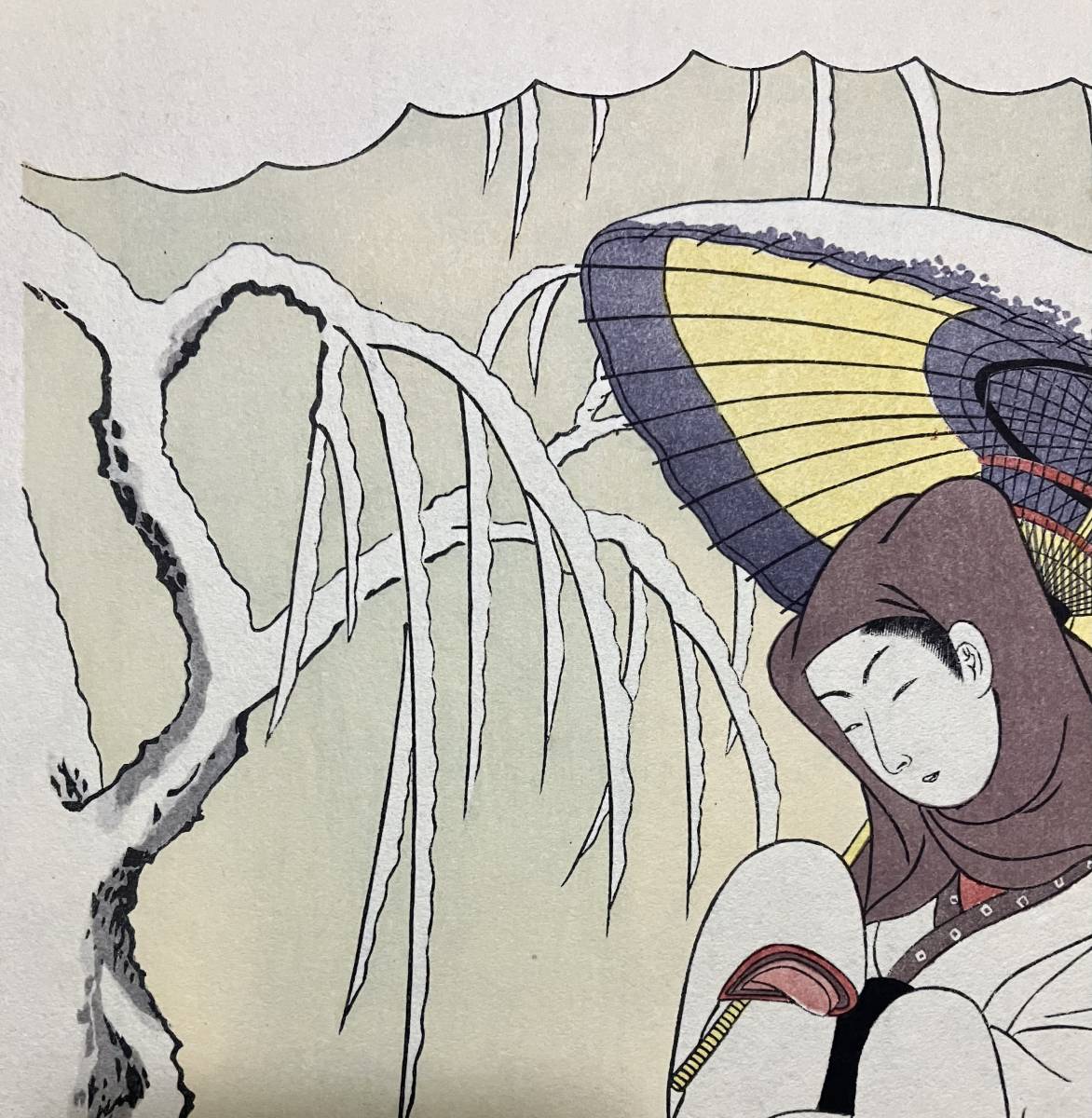 復刻版 鈴木春信 Γ鷺娘」 美人図 浮世絵 木版画 錦絵 高見澤版 サイズ