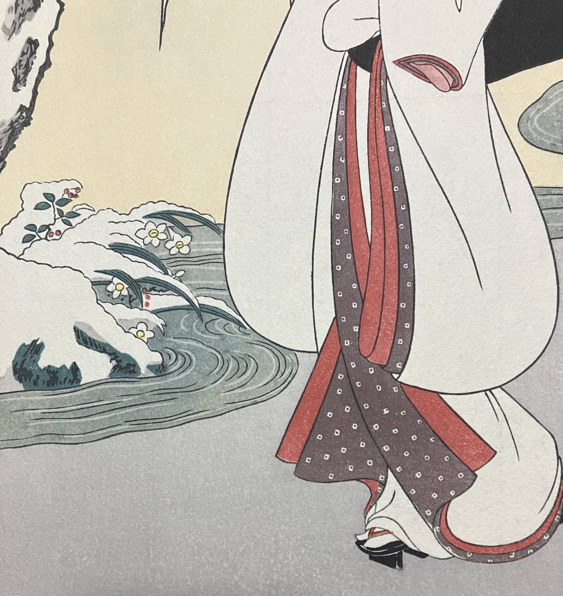 復刻版 鈴木春信 Γ鷺娘」 美人図 浮世絵 木版画 錦絵 高見澤版 サイズ