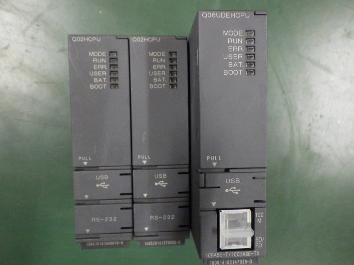 三菱電機　MESLSEC シーケンサー　PLC　Qシリーズ　Q06UDEHCPU Q02HCPU 中古品