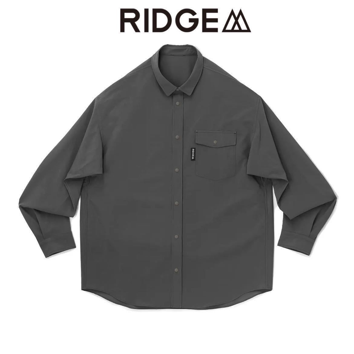最新美品 RIDGE MOUNTAIN GEAR poly basic long sleeve shirt Men's Coast Grey S リッジマウンテンギア ポリベーシック シャツ メンズ