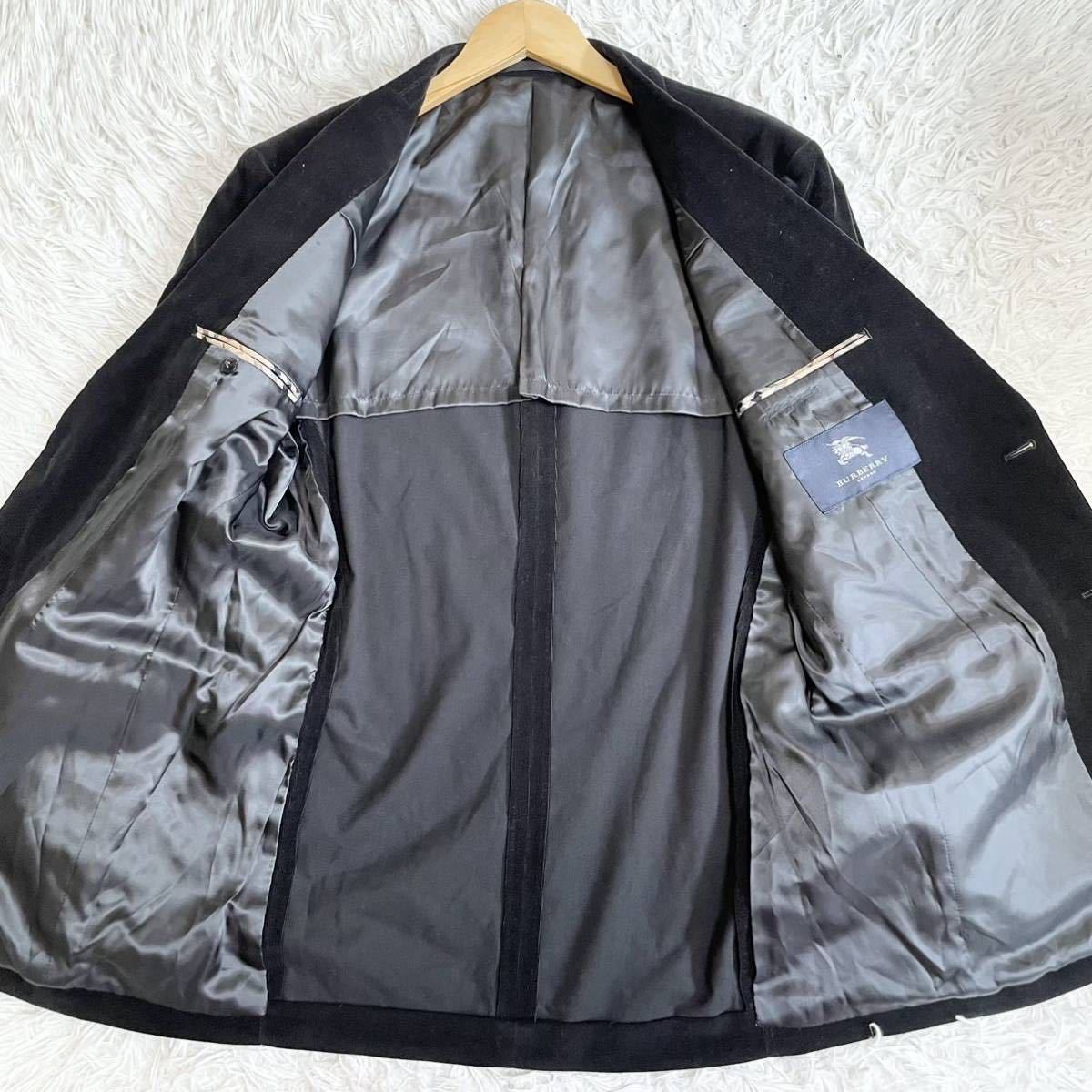 美品 高級 バーバリー リネン ジャケット XL シェルボタン 大きい 